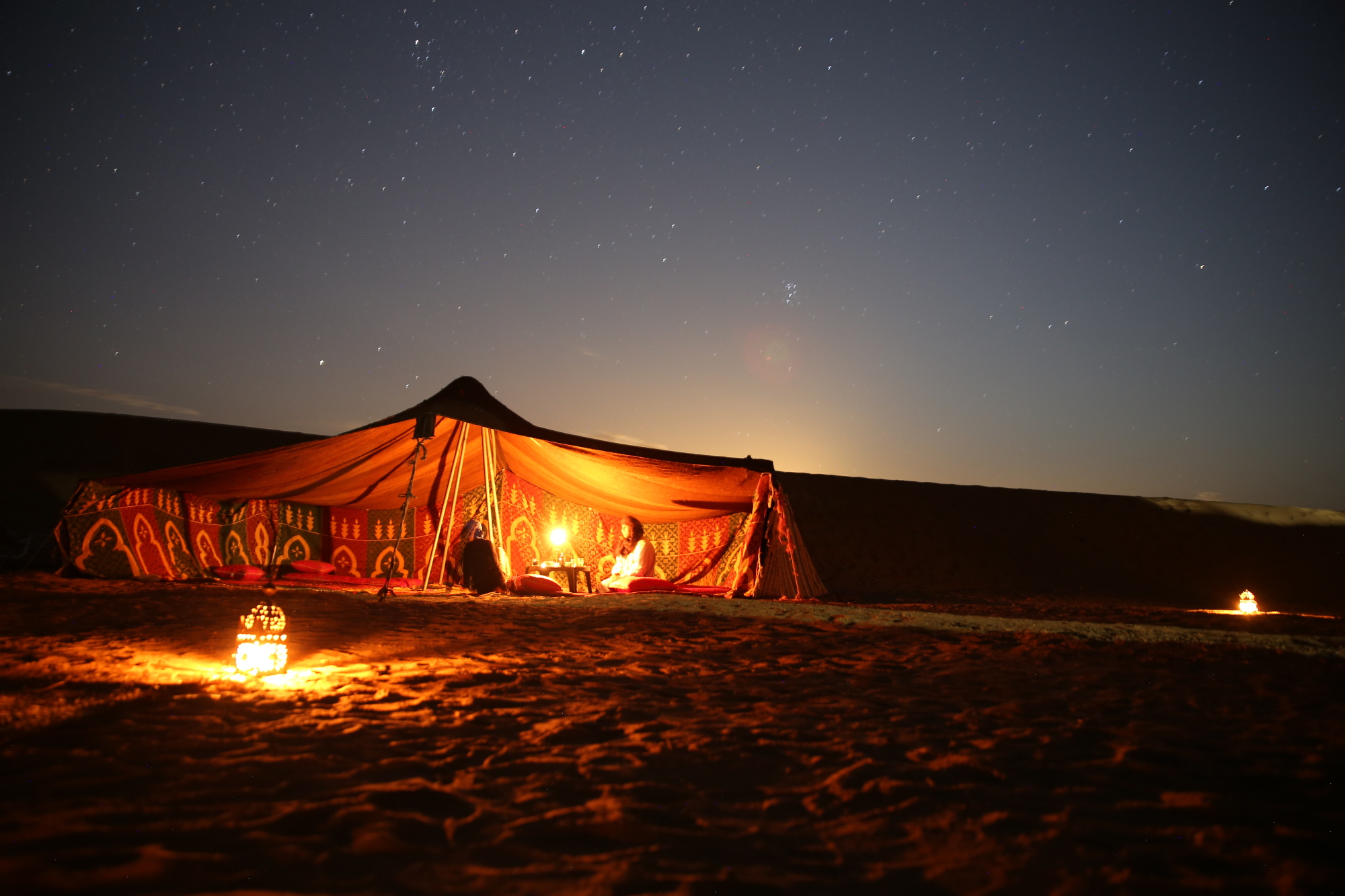Remote Sahara dunes at Erg Chigaga