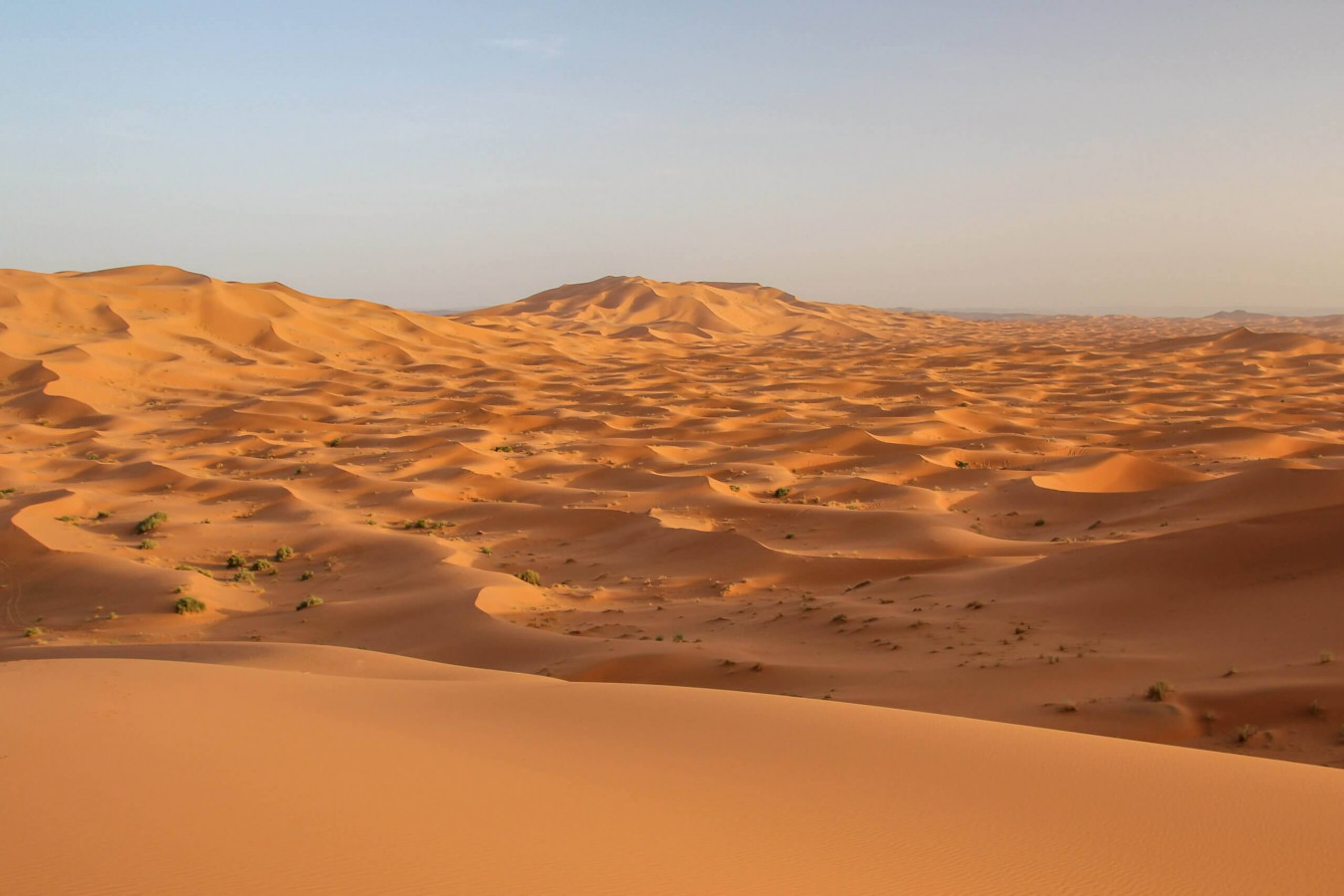 Erg Chebbi dunes near Merzouga in the Moroccan Sahara